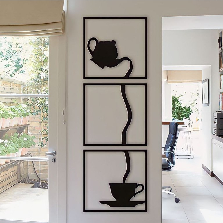 1 Set Dekorasi Dinding Timbul Tea Coffee Untuk Rumah Makan Cafe Warkop Angkringan Coffee Shop