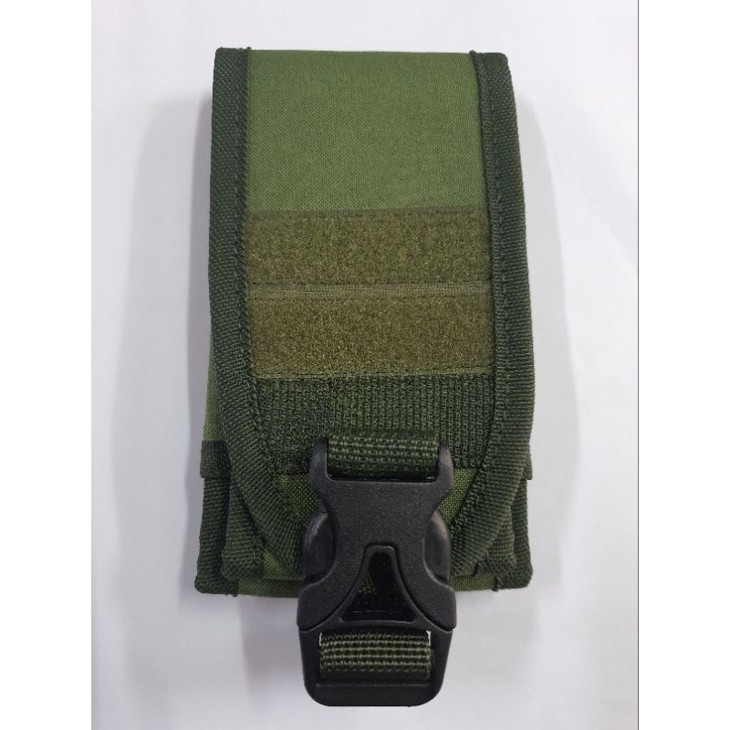 Sarung HP Android Tactical Hijau | Sarung HP Tactical double perekat | Tempat HP Kanvas