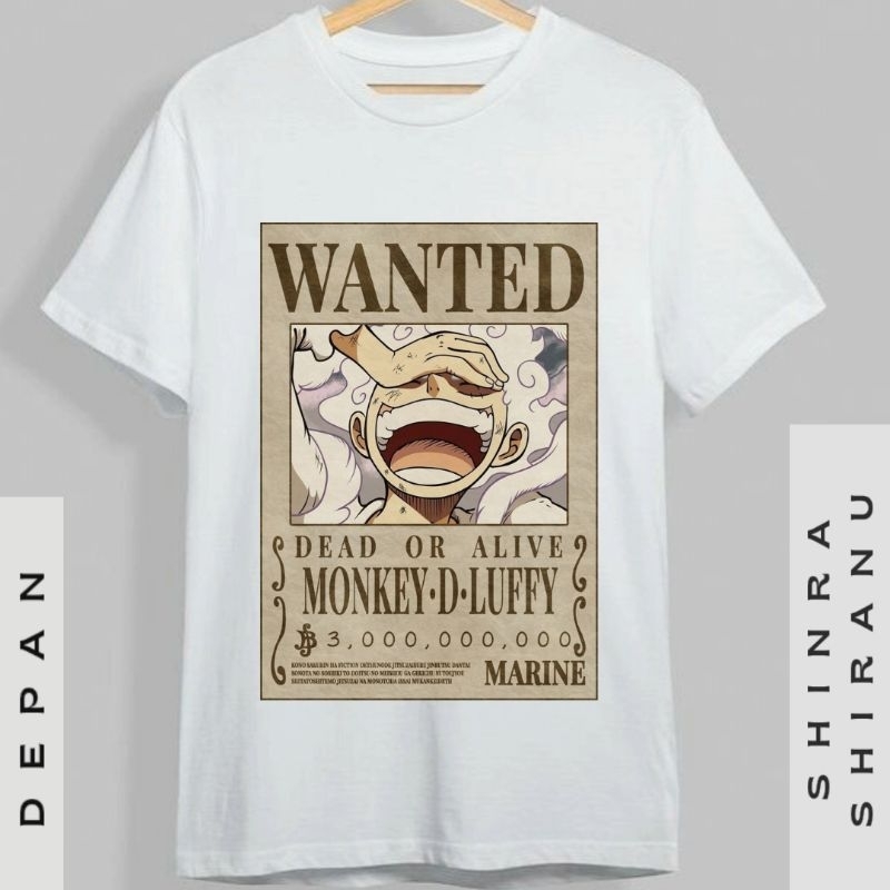 Kaos Anime Luffy Gear 5 Bounty Yonkou - Shinra Shiranu Store