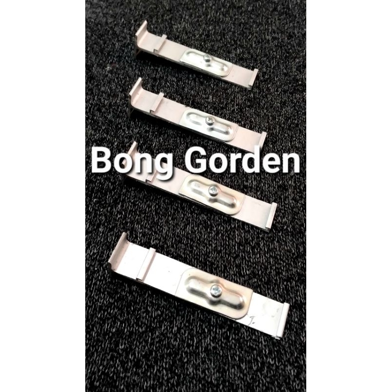 Bracket double rel gorden oval / bracket kaki rel kotak double aluminium