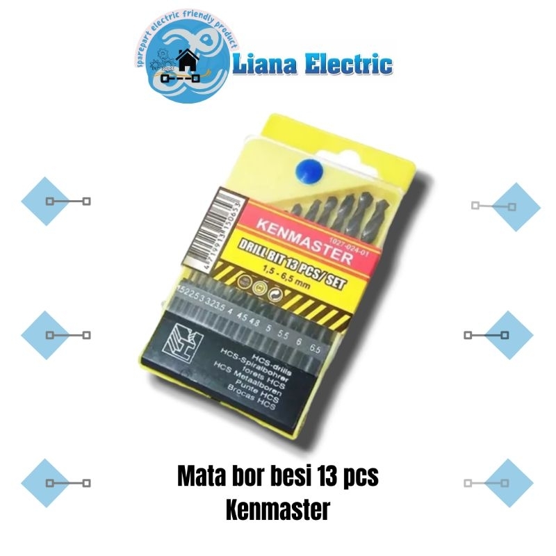 Mata bor besi 1 set 13 pcs KENMASTER