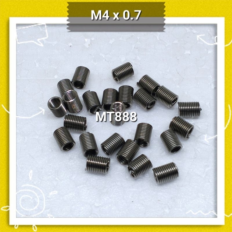 Recoil M4 x 0.7 Drat Baut 6 Helicoil M4x0.7