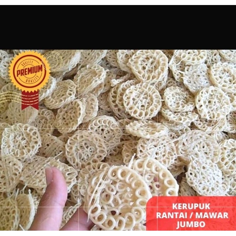 

Kerupuk Seblak Rantai 200gr Mawar Jumbo Super - Dewi Sri Mart