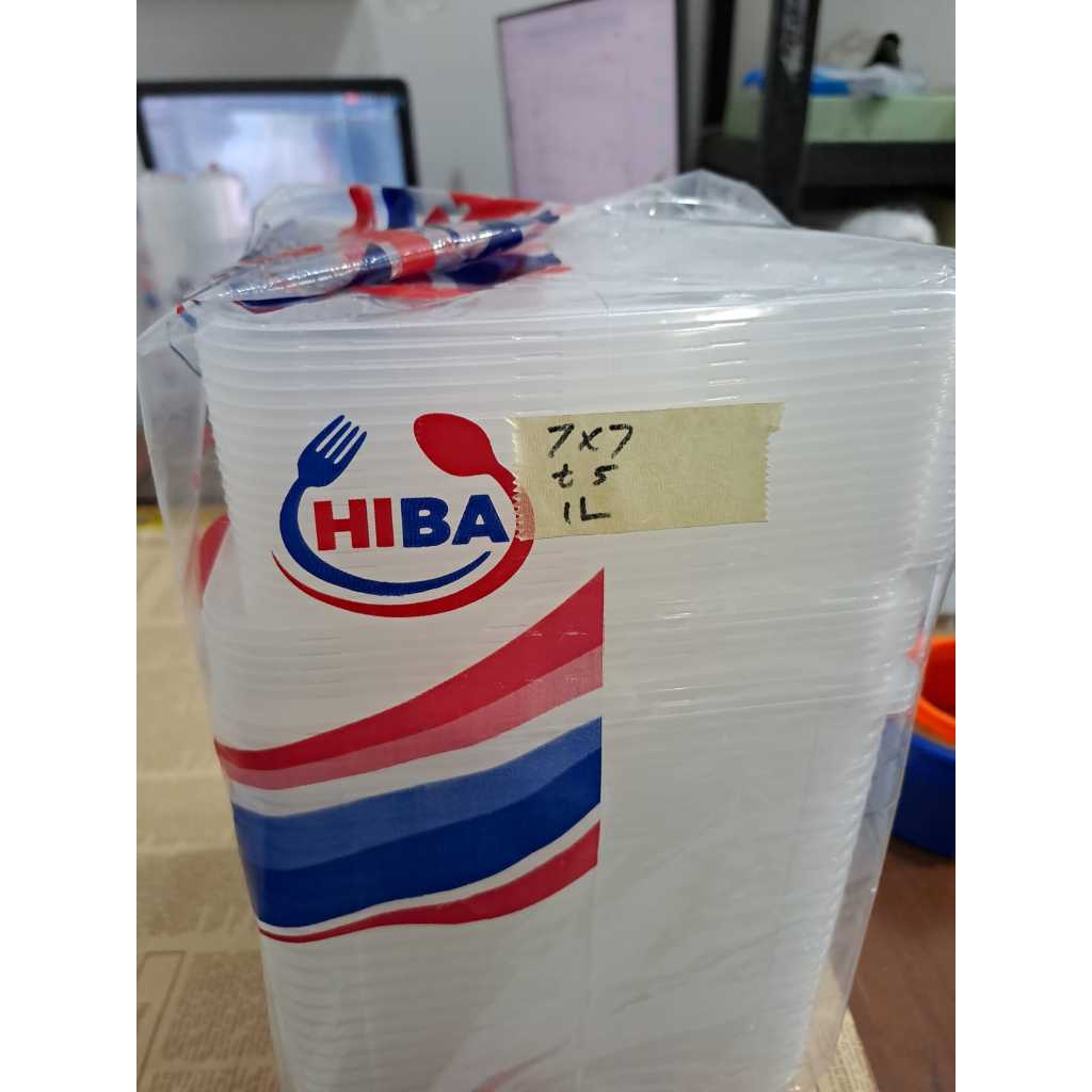 thinwall / tempat makan plastik hiba square 1000ml