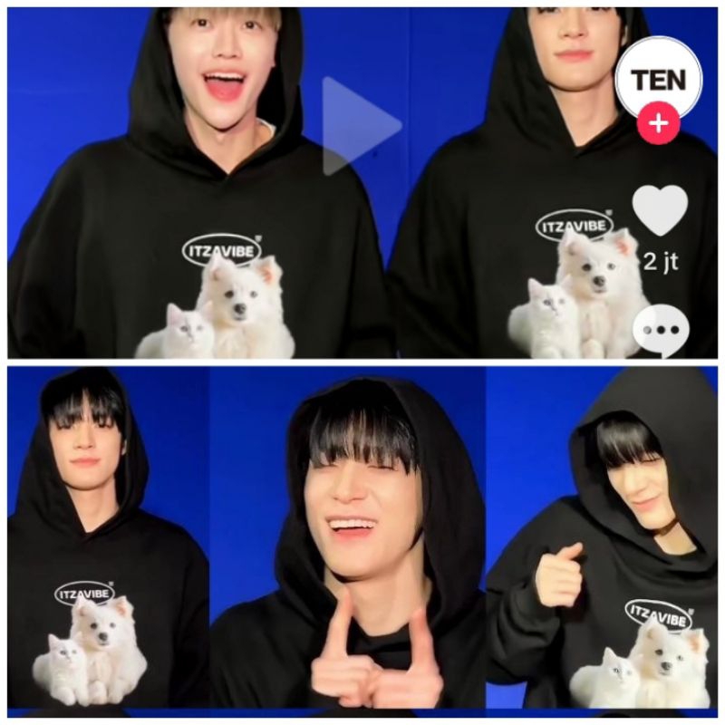 Hoodie Sweater Nct Jeno,Jaemin cat and dog Itzavibe+free bonus