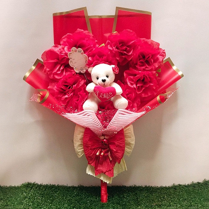 

Buket Valentine Coklat Mawar Hadiah Valentine Cowok Cewek Ferrero