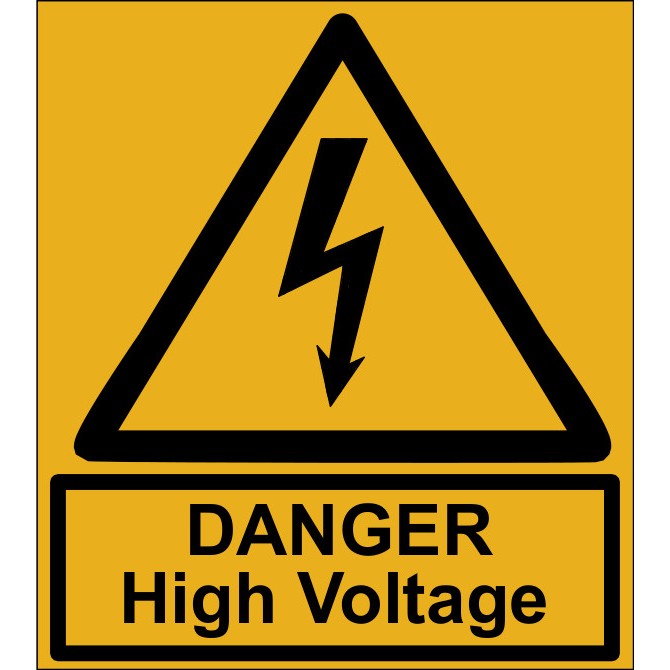 

Stiker Elektrik : DANGER HIGH VOLTAGE 8 x 9 cm