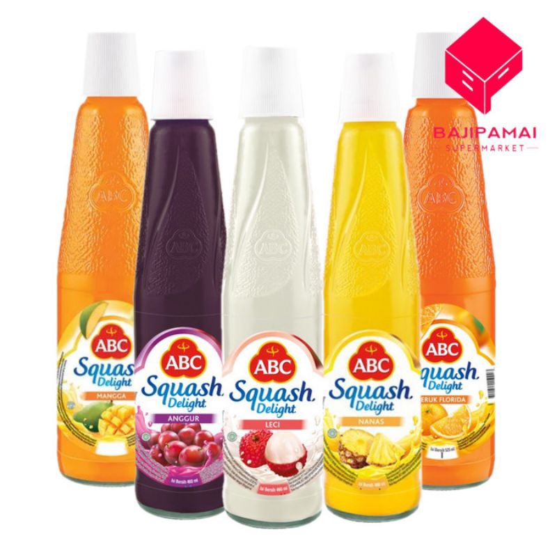 

Sirup/Syrup Abc Squash Delight Leci/Jeruk/Anggur/Nanas/Mangga 460ml