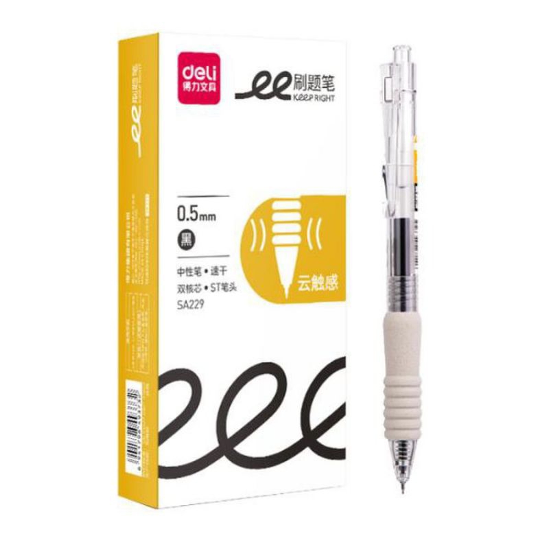 

Deli SA229 0.5Mm Black Retractable Gel Pen