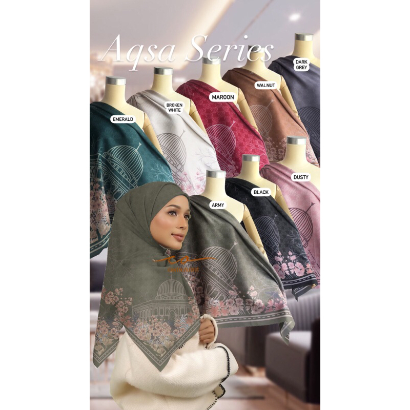 voal Motif hijab terkenal AQSA Series