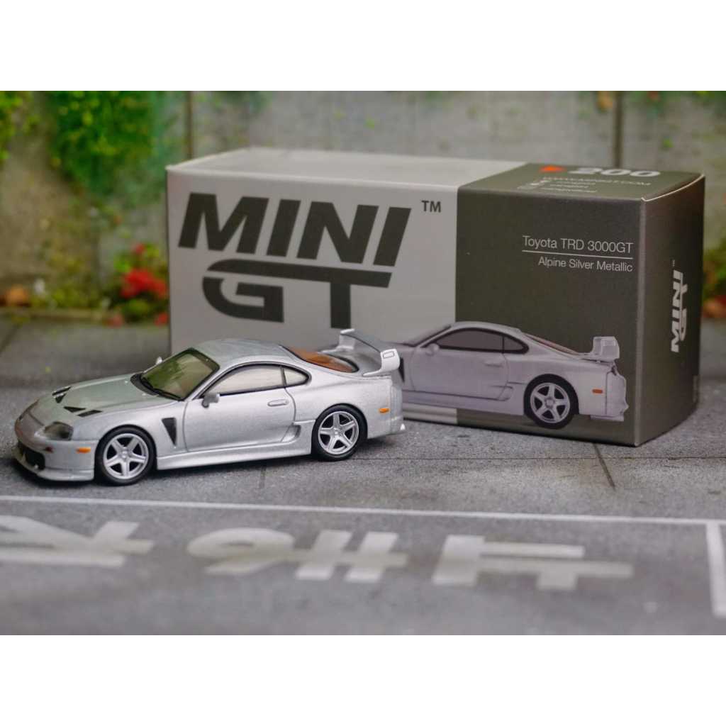 Mini GT miniGT Toyota Supra MK4 TRD 3000 GT Alpine Silver Metallic