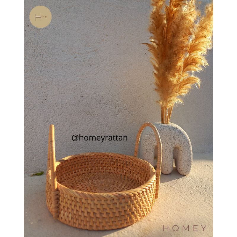 Homey Rattan | VINA  TRAY| Kerajinan Rotan | Tray rotan asli Lombok
