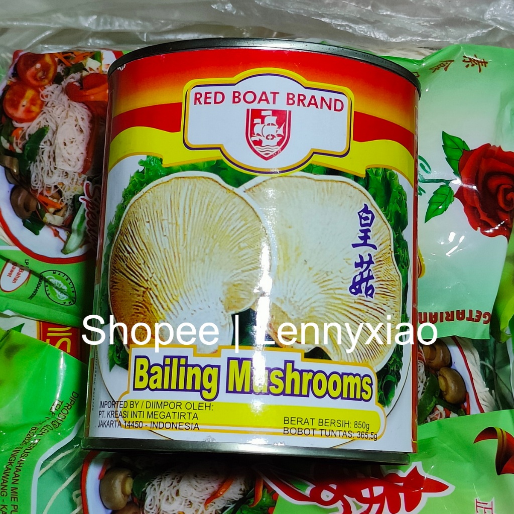 

Red Boat Brand Jamur Kaleng Pailing Pai Ling Bailing Bai Ling Mushrooms Phak Lin Ku Import