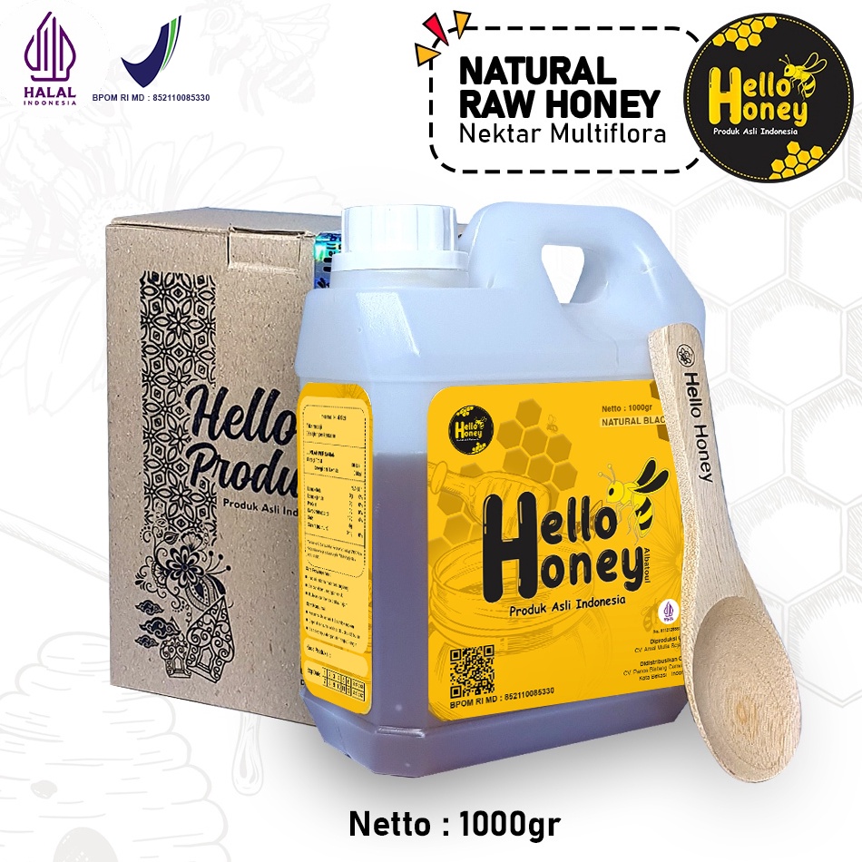 

Get It Now Hello honey Madu Asli Murni 1 KG Natural Raw Honey