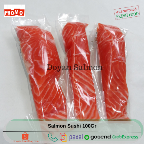 

SALMON SUSHI 100g / Salmon Sashimi Premium - Siap Makan