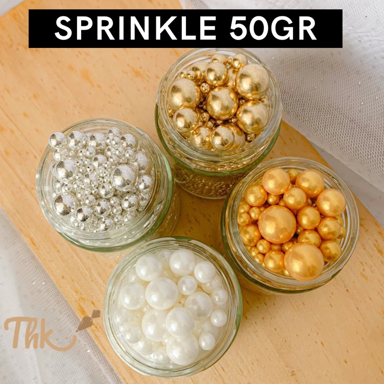 

Maxi Promo Sprinkle Mutiara Putih Gold Silver 5gram
