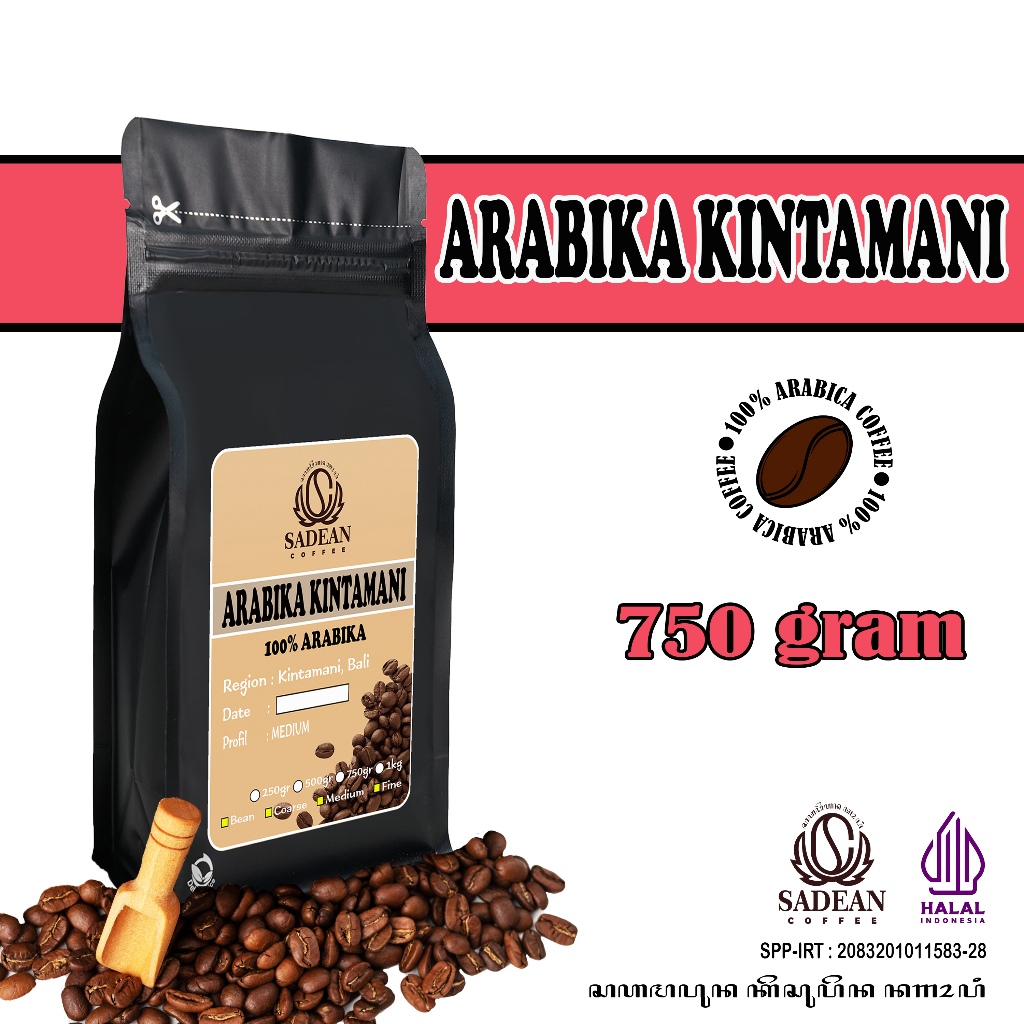 

Biji Kopi Bubuk Arabika Kintamani Bali 750gr / Kopi Arabika Bali Kintamani 750 gram