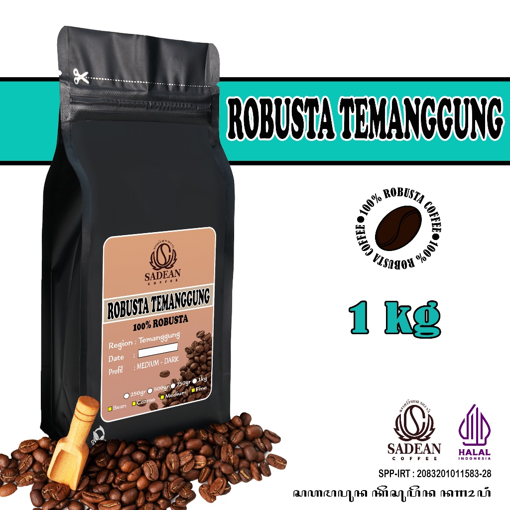 

Kopi Robusta Temanggung 100% Robusta Temanggung 1kg / Biji Kopi Bubuk Robusta Temanggung 1 kg