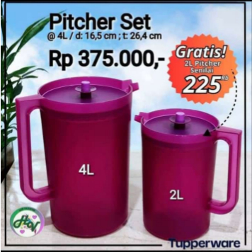 Duo Pitcher Set / Paket Teko Tupperware Original Termurah!