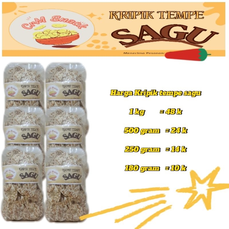 

Kripik tempe sagu/cemilan/snack