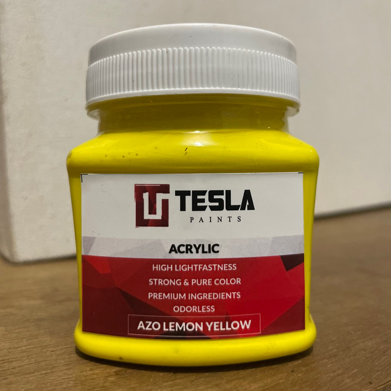 

TESLA PAINTS - ACRYLIC - AZO LEMON YELLOW 125ML