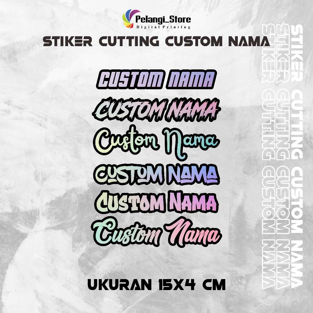 

STIKER NAMA HOLOGRAM DAN WARNA TULISAN BEBAS CUTTING STICKER NAMA CUSTOM TERMURAH SATU HARI JADI - 4