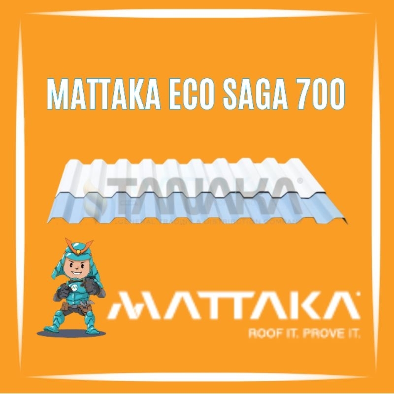MATTAKA Atap UPvc Single Layer Eco Saga 700 mm