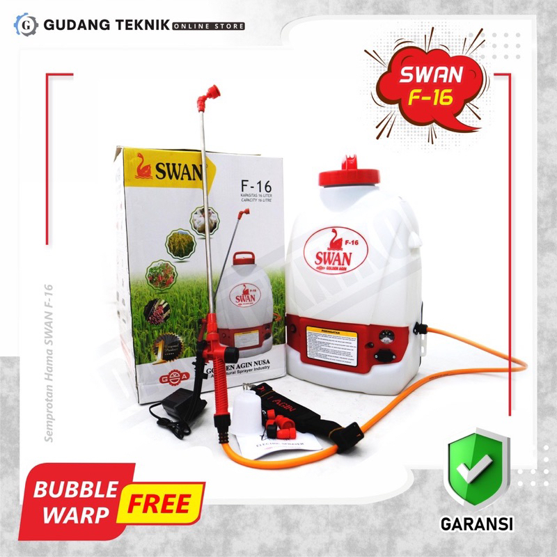 Sprayer Hama Elektrik 16L SWAN F16 / Alat Semprot Semprotan Obat Hama Elektrik 16 Liter F 16 F-16 SW