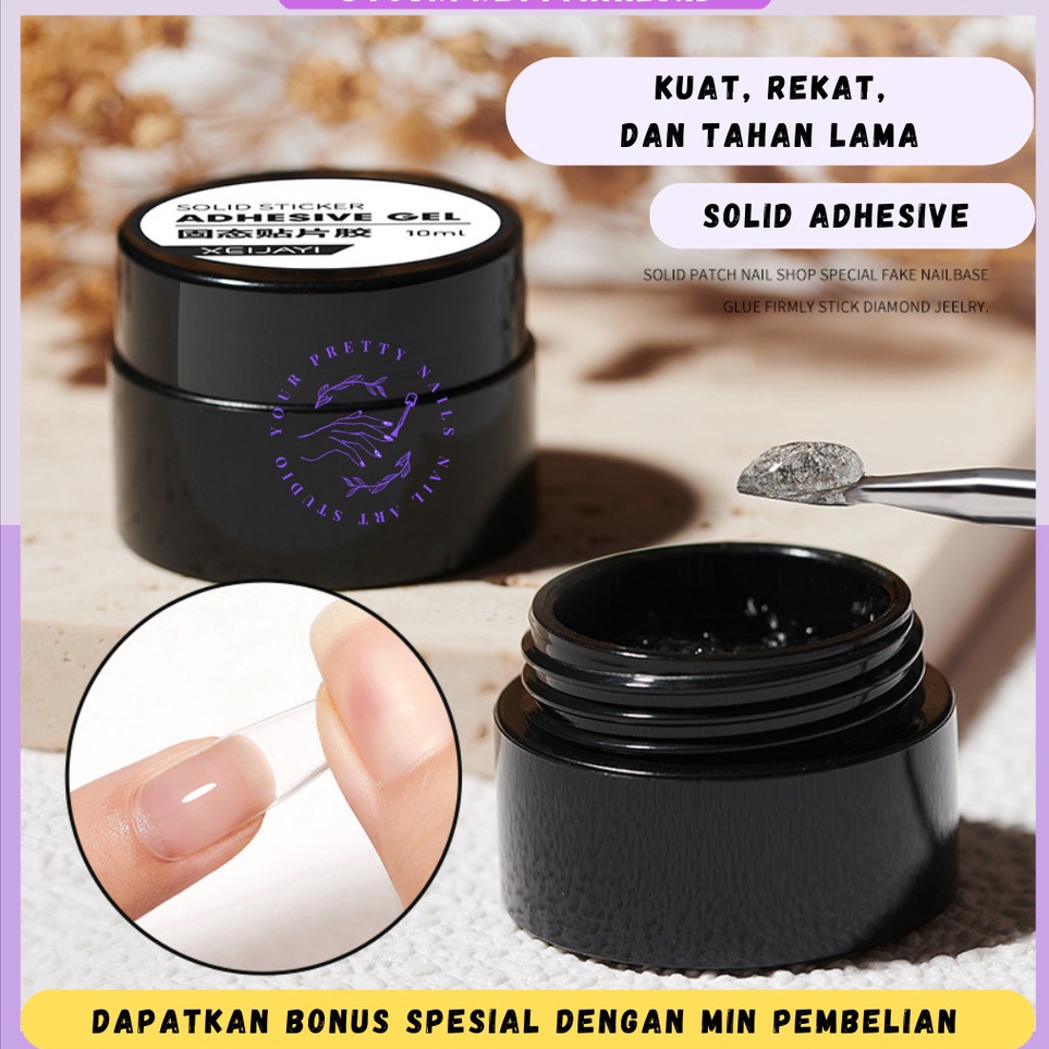 Special Favorit  XEIJAYI ADHESIVE SOLID GEL  SOLID ADHESIVE NAIL TIP GLUE GEL  ALAT NAIL ART GEL EXT