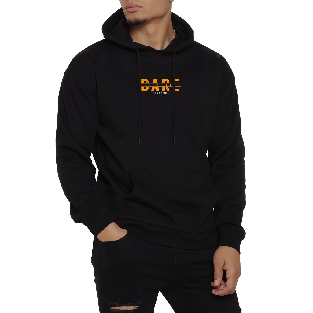Hoodie Hitam Dare Cotton Fleece 280Gsm BGNAPPRL