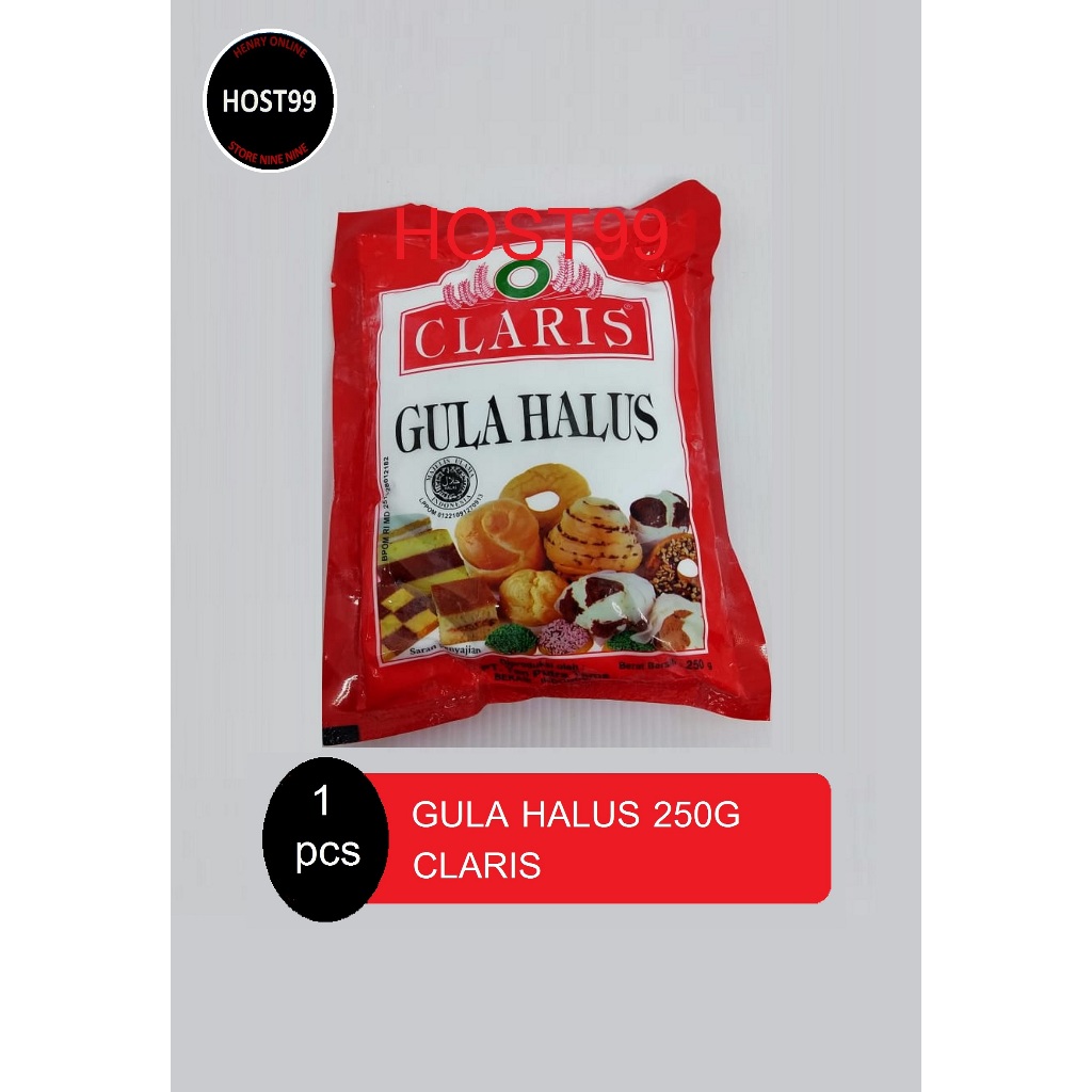 

GULA HALUS TEPUNG GULA BUBUK CLARIS 250GR