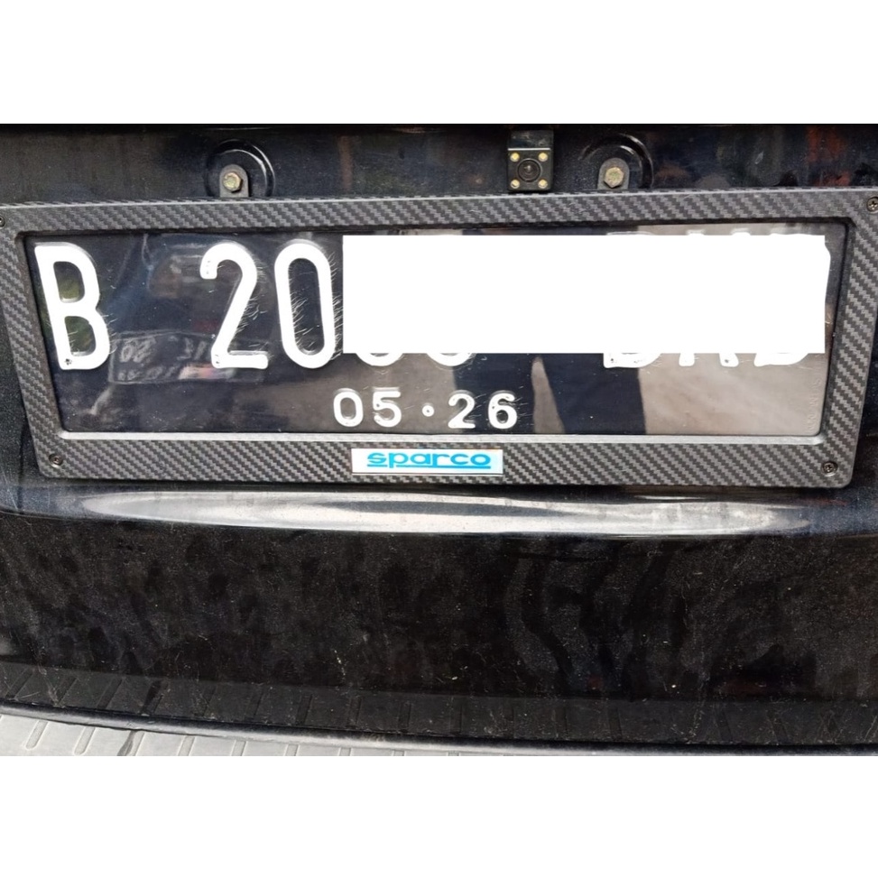 VAv Cover Plat Nomor Mobil Acrylik CARBON Tempat Plat Nomor CARBON