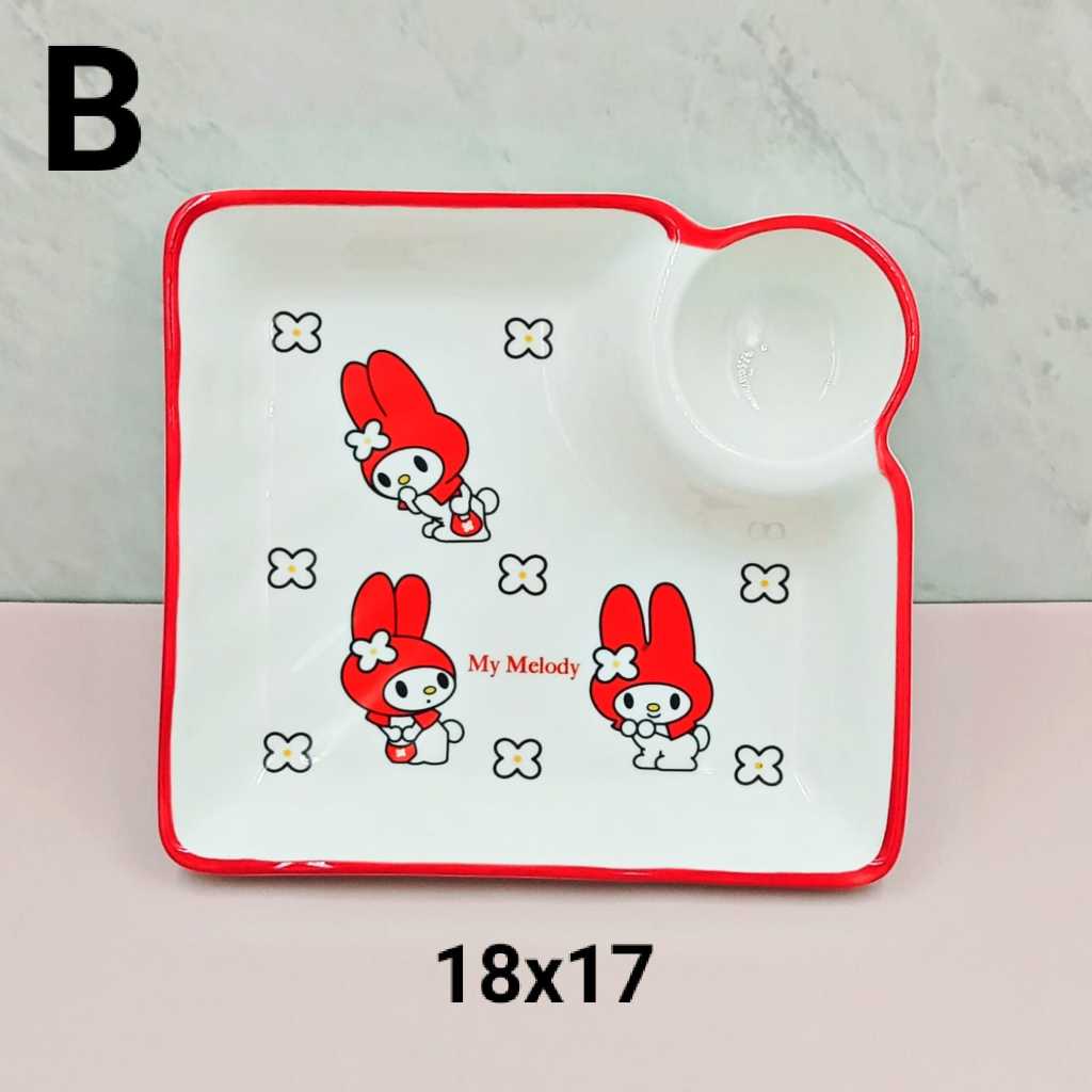 PIRING SEKAT KERAMIK MELODY | PIRING SEKAT KERAMIK HELLO KITTY