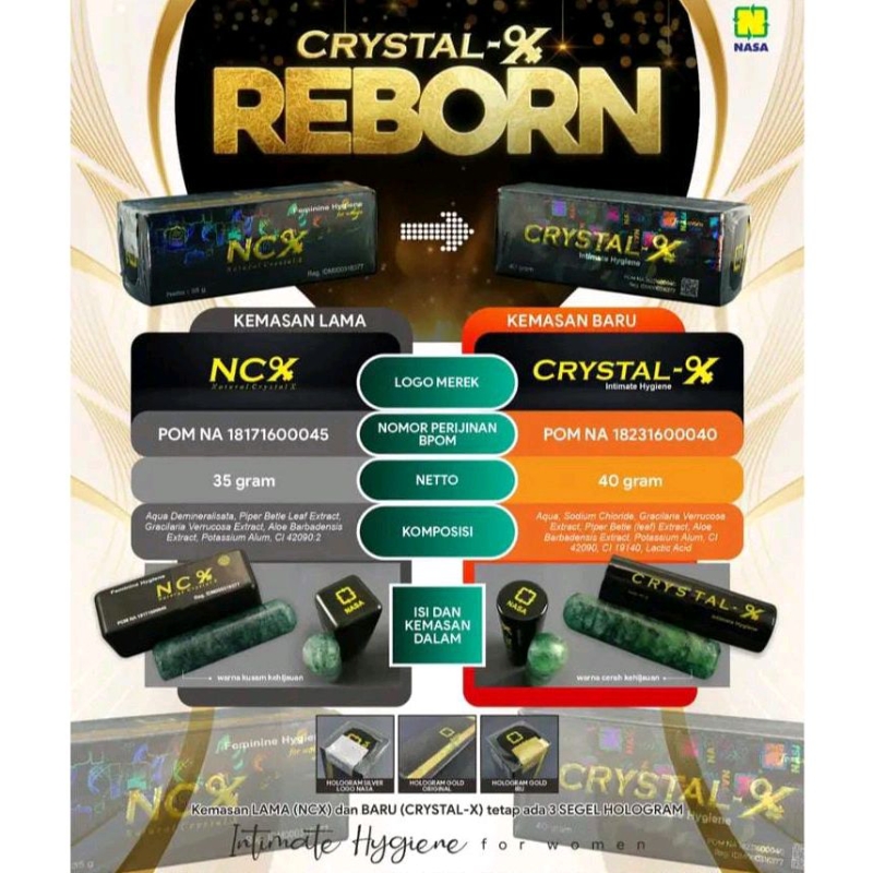 COD CRYSTAL X NASA NCX NASA ORI CRYSTAL X NASA ORIGINAL CRYSTALX NASA