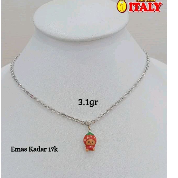 kalung anak emas tua variasi boneka 750