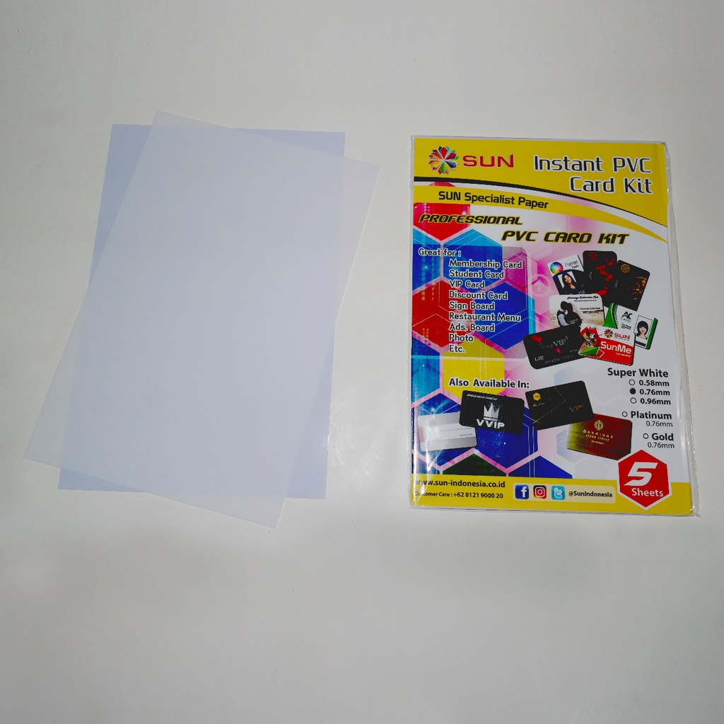 

BAHAN PVC ID CARD A4 0.76 0.96 ISI 5