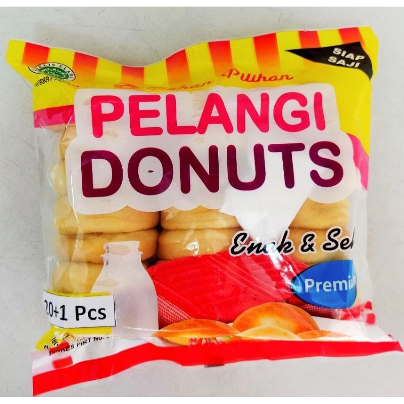 

pelangi donat besar isi 10 pcs donat mini isi 21 pcs