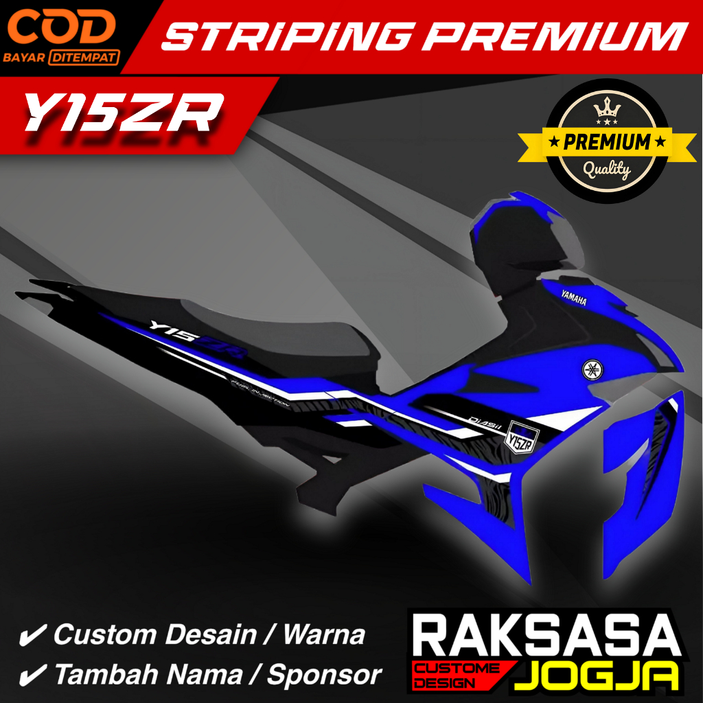 STRIPING MX KING Y15ZR PREMIUM HIGH QUALITY / YAMAHA SNIPER 150 MXi / DASAR HITAM / STRIPING YAMAHA 
