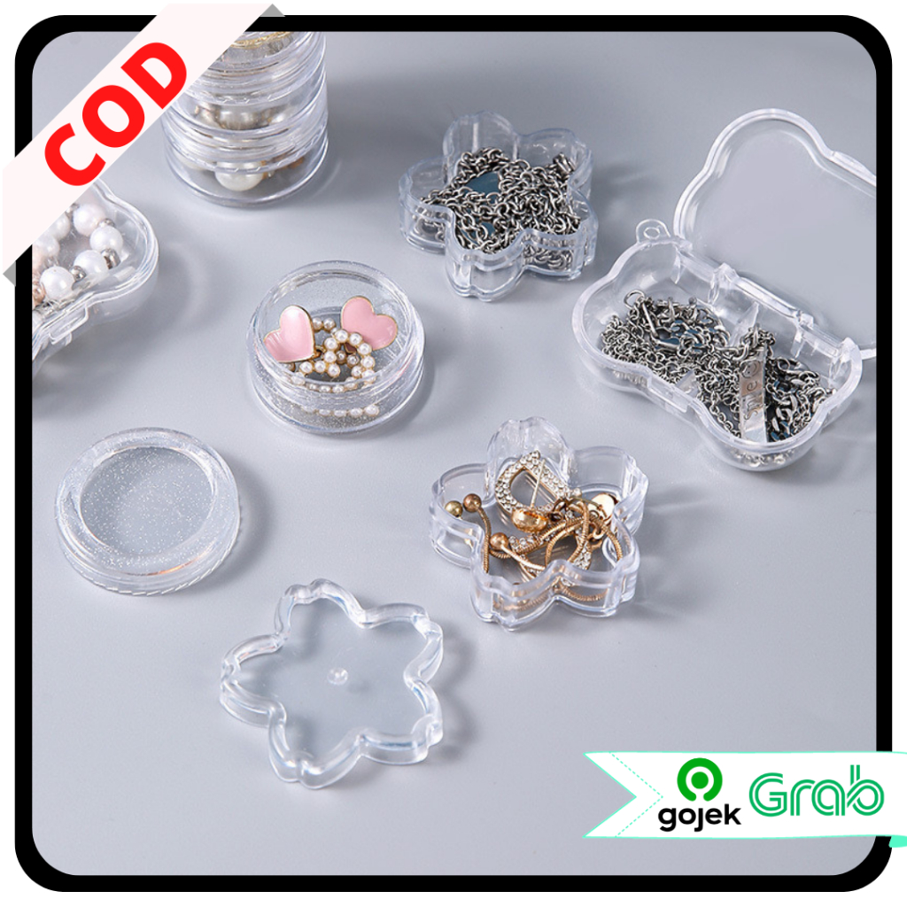 KAISSO - ORGANIZER AKSESORIS AKRILIK WADAH AKRILIK MINI KOTAK PENYIMPANAN DENGAN TUTUP TRANSPARAN MU