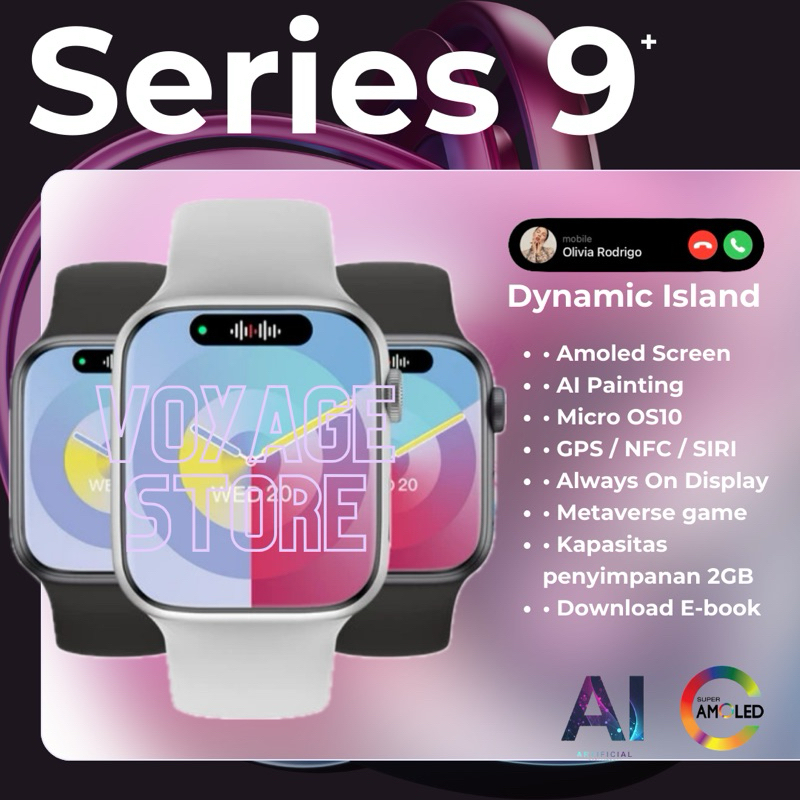 Smartwatch ORIGINAL Iw8 series 8 9 15 PRO MAX WATERPROOF ip68 FULL SCREEN 1.99 inch Jam Tangan Telef
