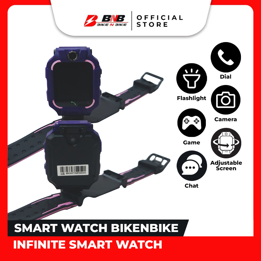 Best Seller Smartwatch Kids Bikenbike Jam Tangan Anak Digital IMEI (Pakai Simcard) - BikeNBike-Infinite 360 Purple