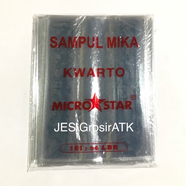 

ART K75C PAK Sampul Buku Plastik Mika KWARTO sampul buku Pendek 6 lembar