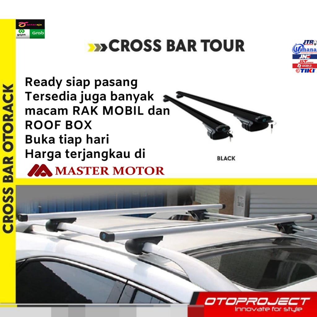Crossbar OTORACK TOUR Kunci Jepit RoofRail Wuling Confero Almaz Cortez Ertiga Rush Terios Mobilio BR