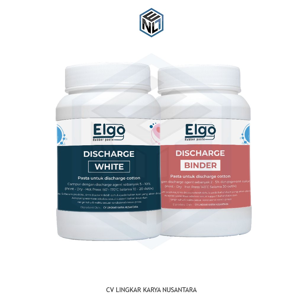 Tinta Sablon Rubber Elgo Discharge White | Warna