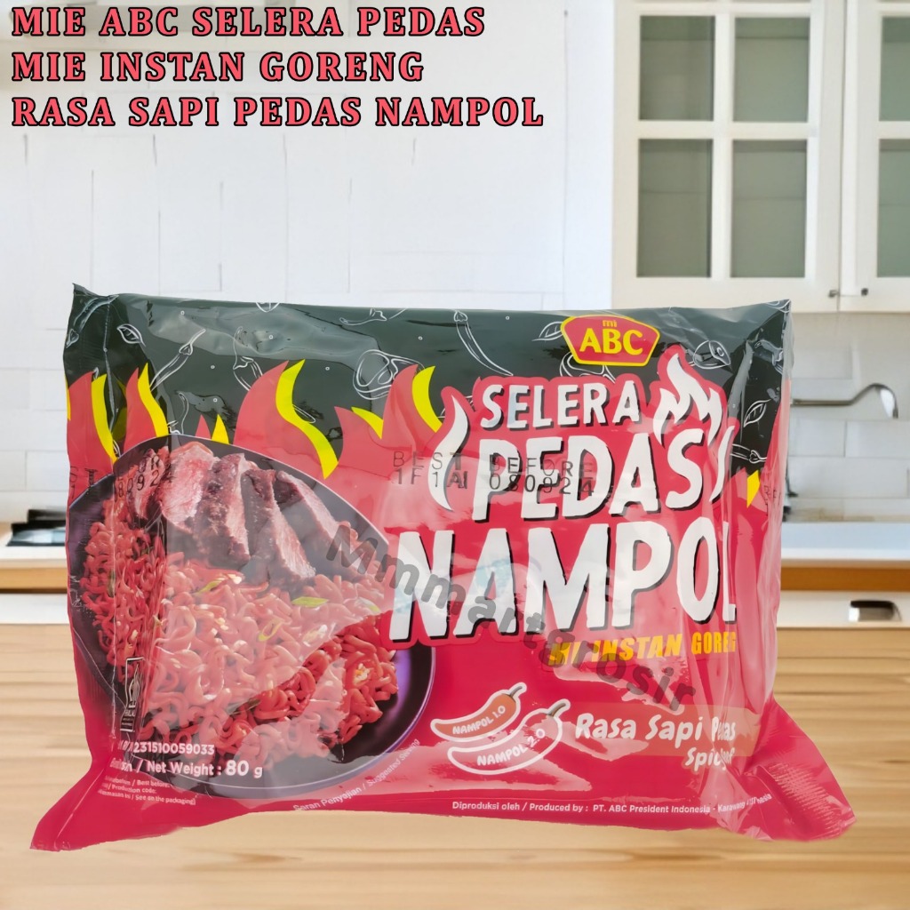 

Mie Abc Selera Pedas / Mi Instan Goreng / Mi Rasa Sapi Pedas