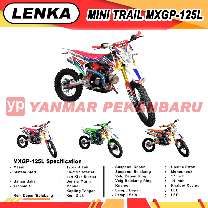 Motor Cross Mini Trail 125cc 4 Tak LENKA MXGP-125L