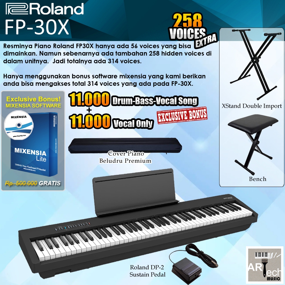 Digital Piano Roland FP 30X / FP30X / FP30 X / FP 30 X Garansi Resmi