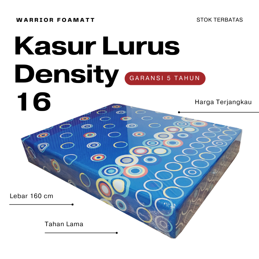 WARRIOR KASUR LANTAI BUSA 200x160cm Tebal 15 dan 20cm | Kasur Busa Tebal