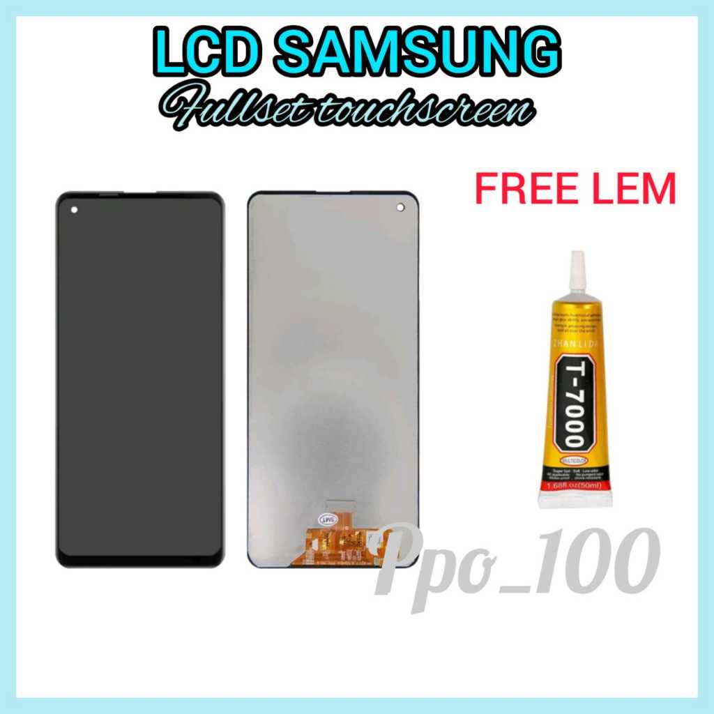 GRATIS LEM LCD SAMSUNG A21S A217 original fullset Touchscreen layar hp ori copotan