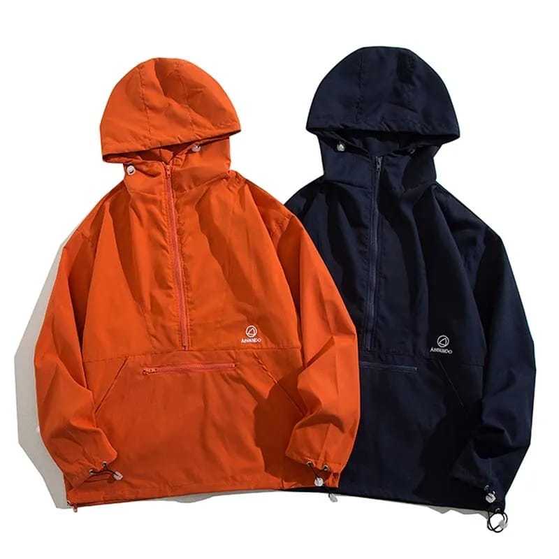 Jaket Parasut Cagoule Unisex / Jaket Doraemon Parasut Tebal / Jaket Vintage Unisex Parasut